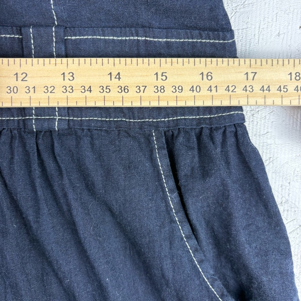 Stetson Denim Button Up Shirt Dress Studded Western Stitching Large Dark Wash 90 - Picture 10 of 10